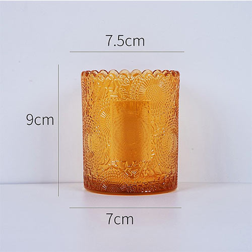 250ml yellow candle glass cup wholesale