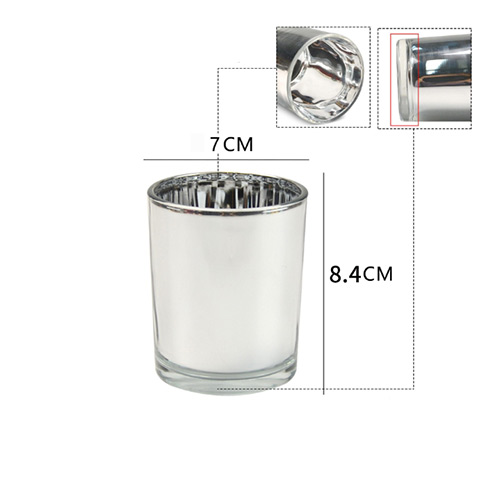 electroplated glass candle jar wholesale