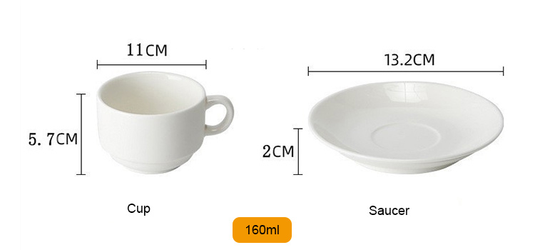 wholesale espresso cup and saucer 160ml