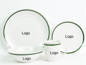 custom logo ceramic dinnerware