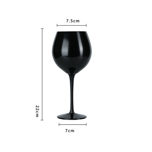 wholesale red wine goblet black glass