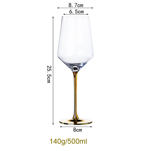 electroplating gold red wine stemware