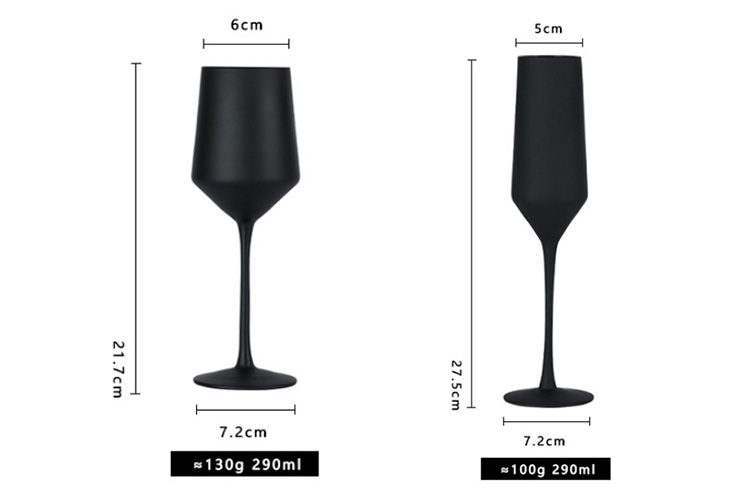 black wine glasses set wholesale