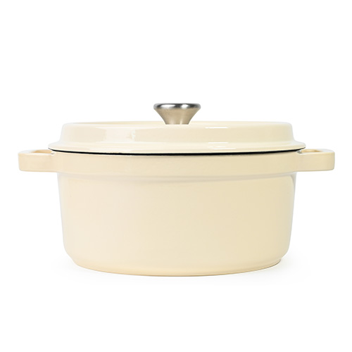 white color enamel cast iron dutch oven