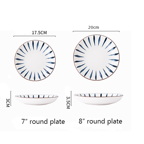 wholesale japanese style round white plates