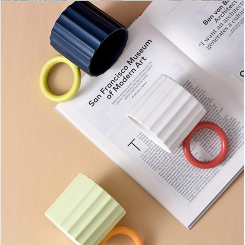 ceramic mugs with round handle 300ml