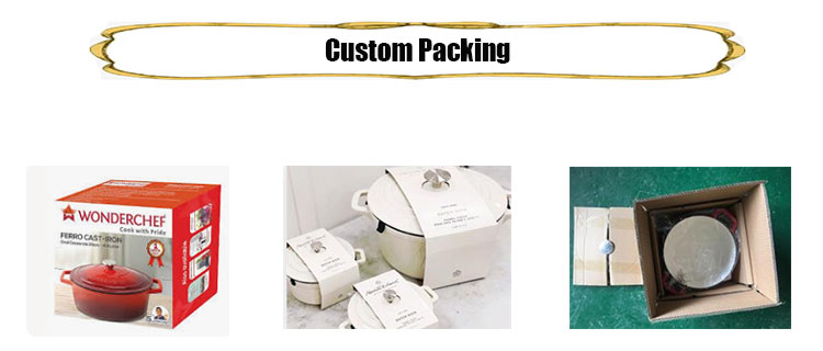 custom packing for cast iron pots