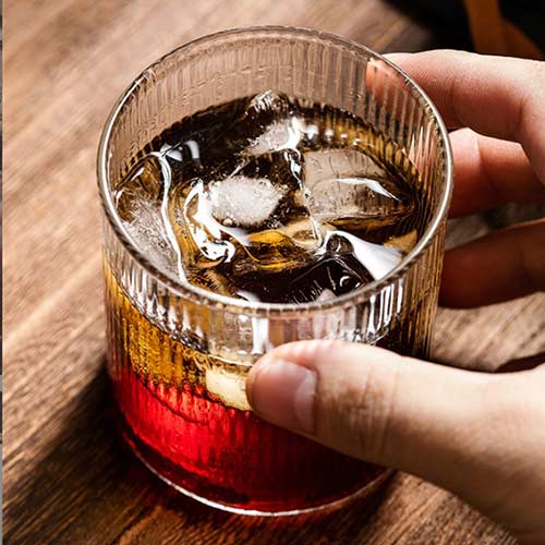 bulk buy ribbed glass tumbler