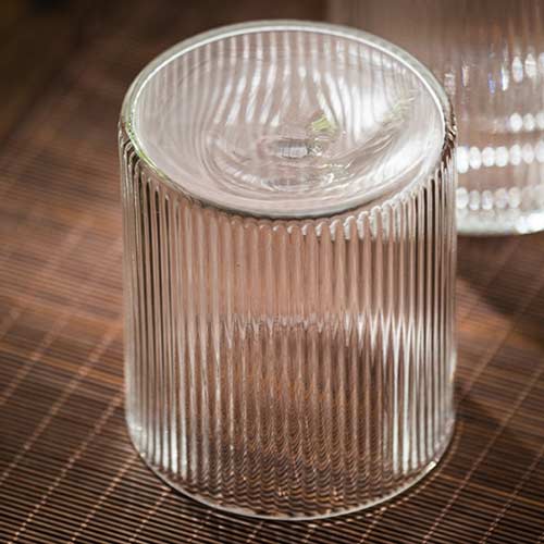 bulk buy ribbed glass tumbler 11oz