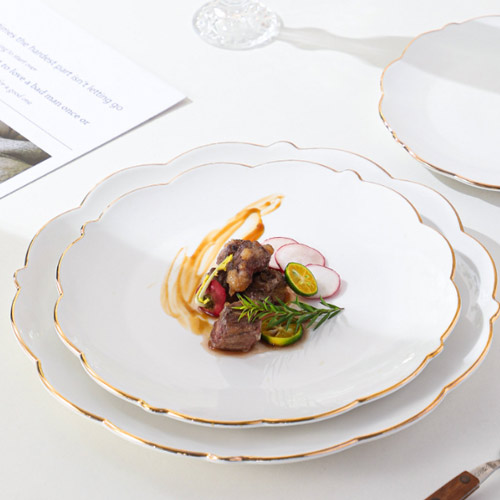 ceramic plates with gold rimmed
