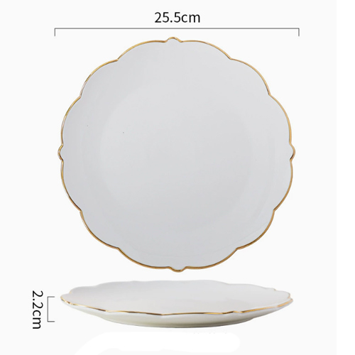 10 inch lace gold rimmed porcelain plates