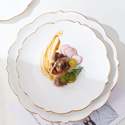 gold rimmed plates bulk sale