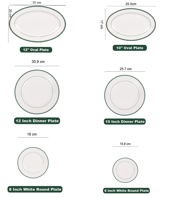 high quality restaurant use porcelain plates