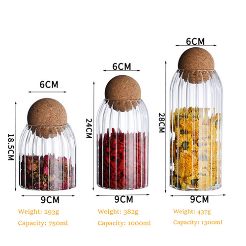 borosilicate glass storage jar