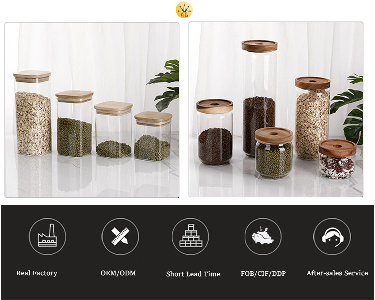 borosilicate glass storage jars