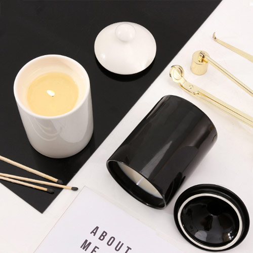 ceramic candle jars with lids wholesale