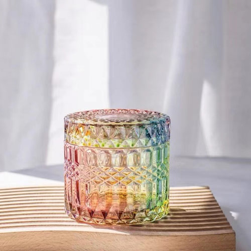 glass candle holders with lids for sale