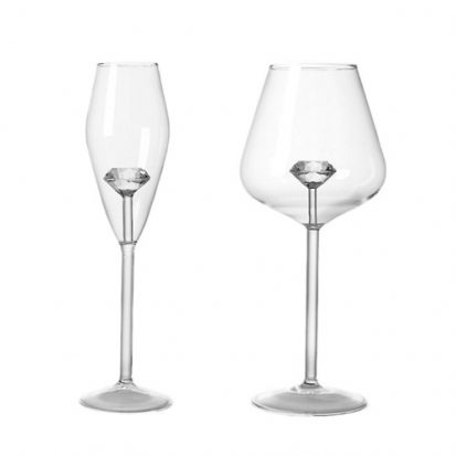 diamond-inside wine glasses wholesale