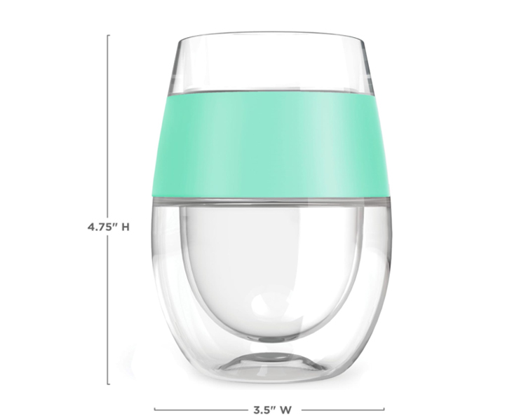 double-wall glass freeze cups