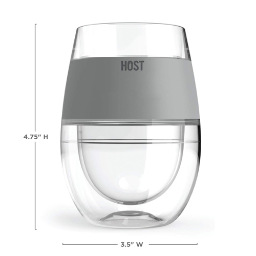 8.5oz double-wall glass cup with freeze gel