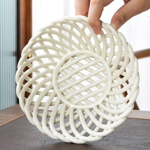 hand-made woven ceramic bowls