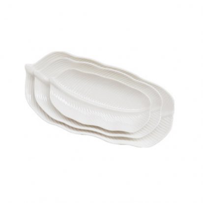 bulk buy porcelain leaf platters