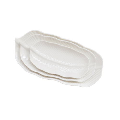 bulk buy porcelain leaf platters