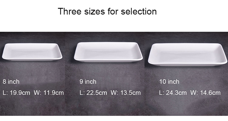 rectangular porcelain plates bulk sale