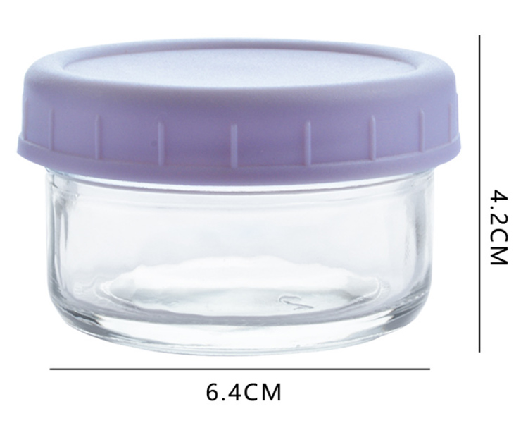 2.3 oz small glass storage containers