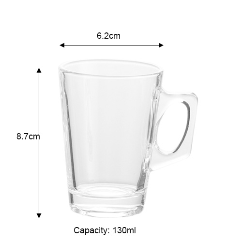 wholesale glass coffee cups with handle