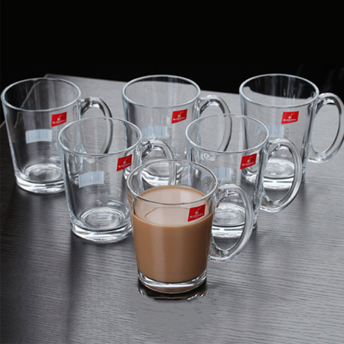 10.5oz glass beer cups with handle