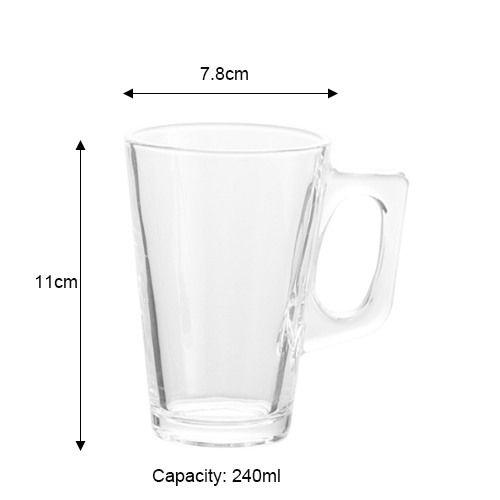 heat-resistant glass coffee cups with handle