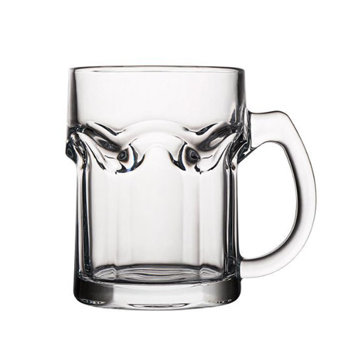 custom 500ml glass beer mug for sale