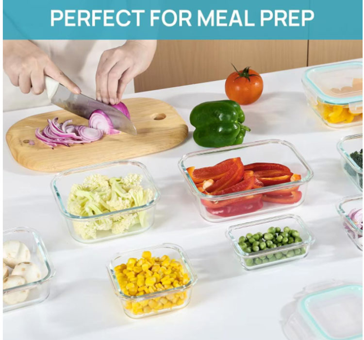 glass food conatiner with plastic lid