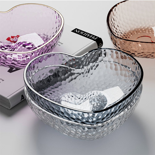 Heart-shaped glass dessert bowls wholesale