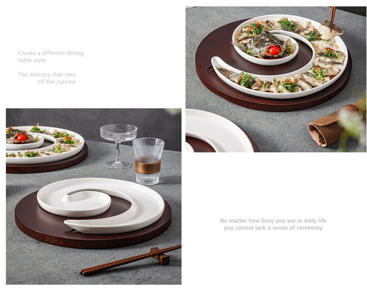 microwave safe irregular white plates