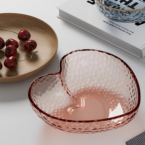 Wholesale heart glass dessert bowls
