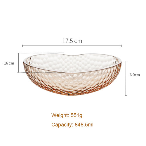 wholesale glass dessert bowls heart