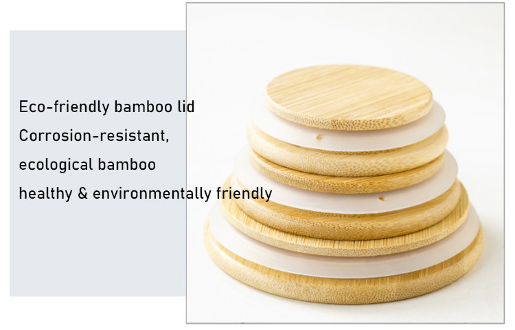 glass cups with bamboo lid