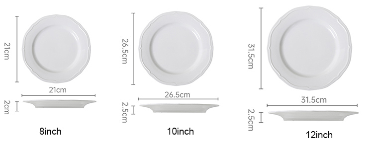 white porcelain lace plates for wedding
