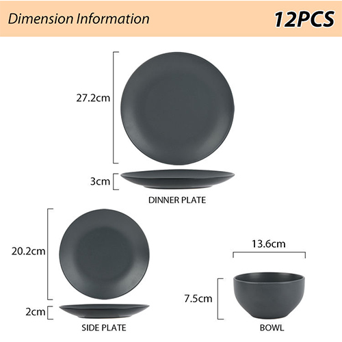 OEM stoneware 12 piece dinner set