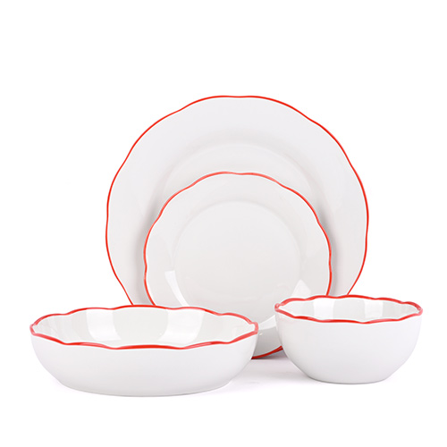dishwasher safe embossed dinnerware