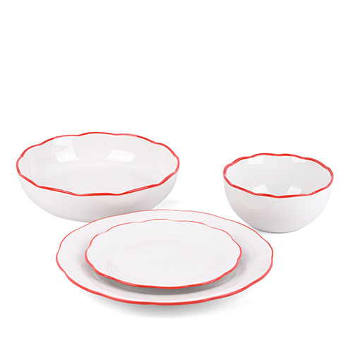 red rimmed dinner plates for sale