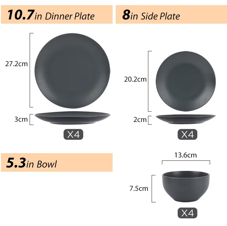 12pieces dinnerware set for sale