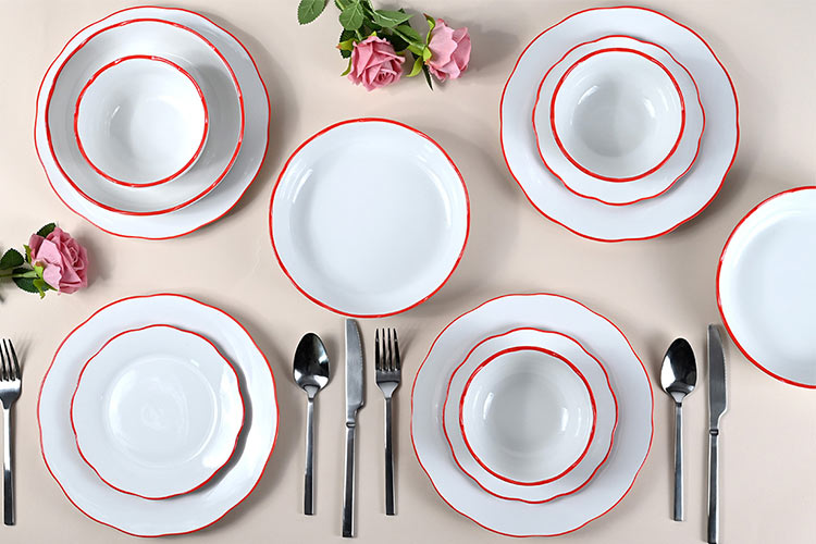 custom white porcelain dinnerware set