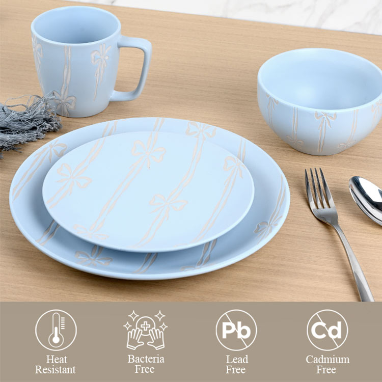 16pcs blue color dinnerware set wholesale