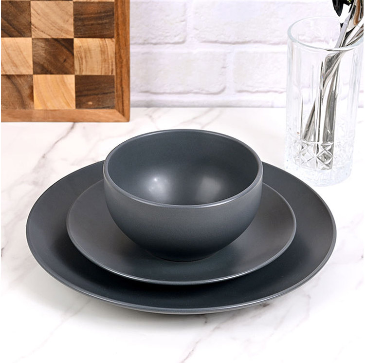 stoneware grey qualited tableware