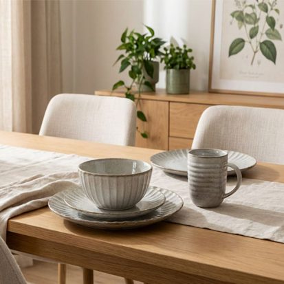 grey-white porcelain set