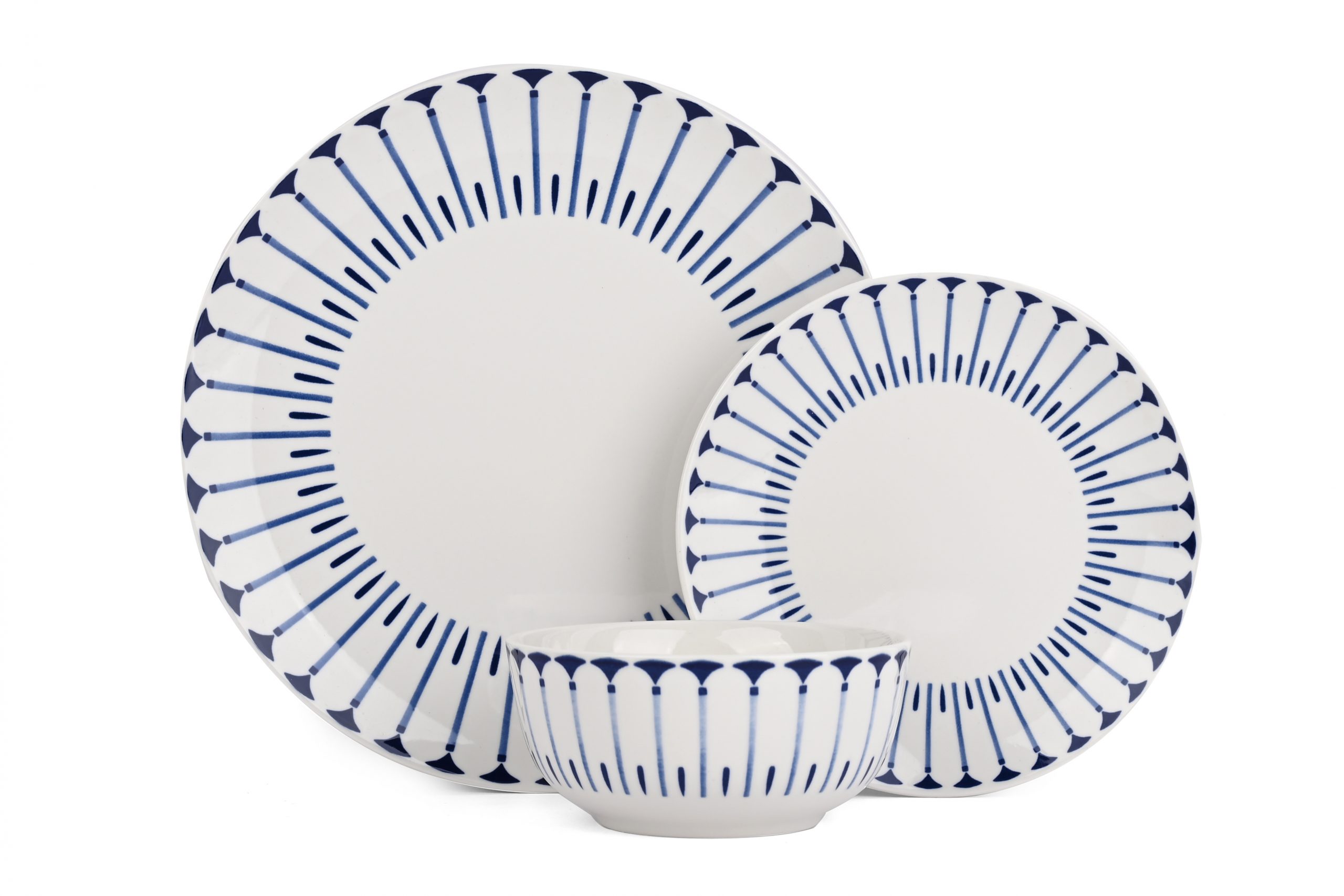 Porcelain Set with Blue Patterns