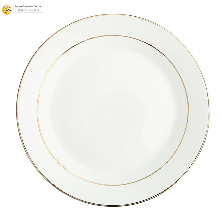Golden Rim Dinner Plate